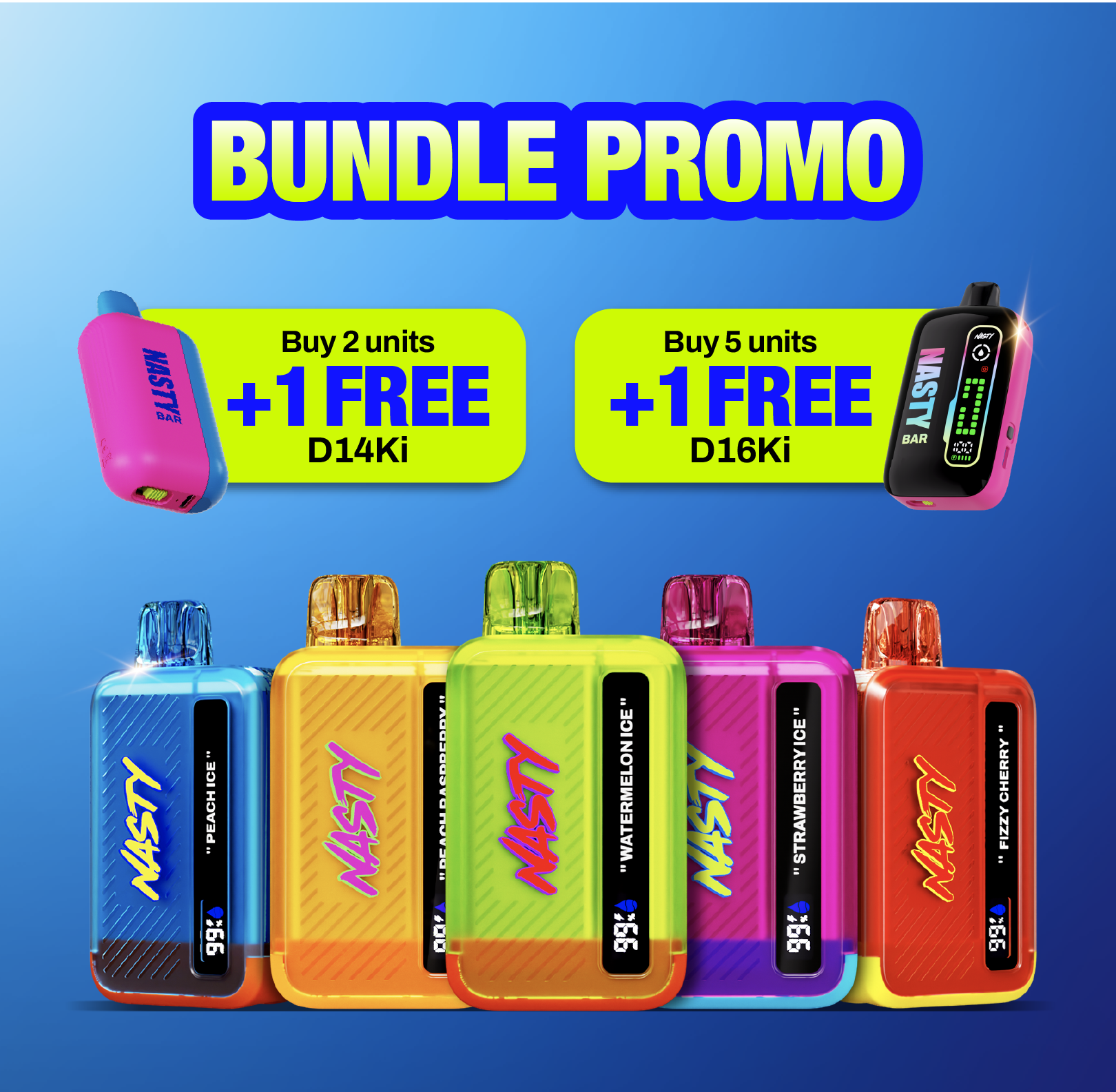 D9KI bundle promo banner featuring Nasty Disposable – bold design, intense flavor, and value-packed vaping