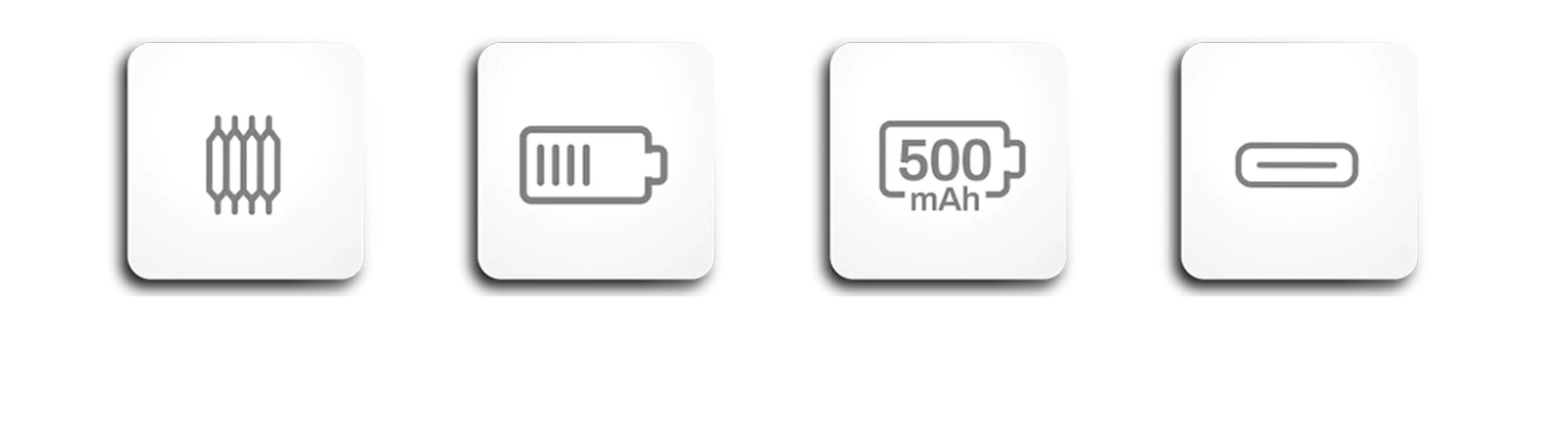 Single Mesh Coil Pod, Liquid & Battery Indicator, Rechargeable Battery, Type-C